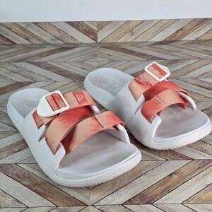 Chaco Womens Chillos Slide Sandals Tie Dye White Persimmon Alpine Size 7